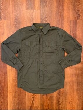 First Tactical Men's Specialist Long Sleeve Tactical Shirt Large Green Utility